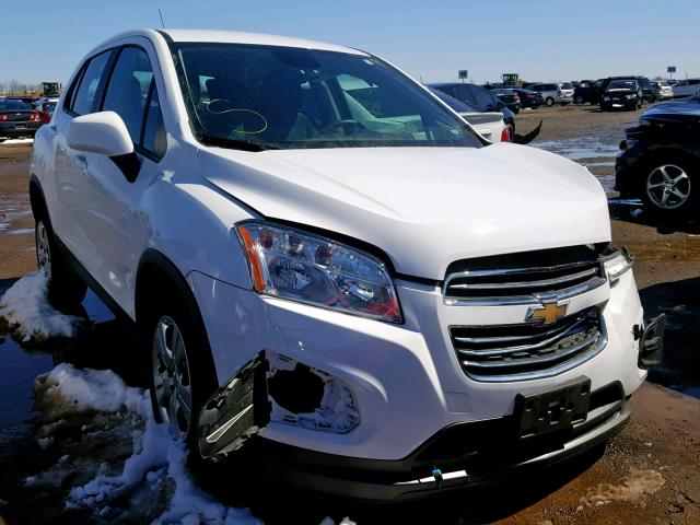 3GNCJKSB5GL253467 - 2016 CHEVROLET TRAX LS WHITE photo 1