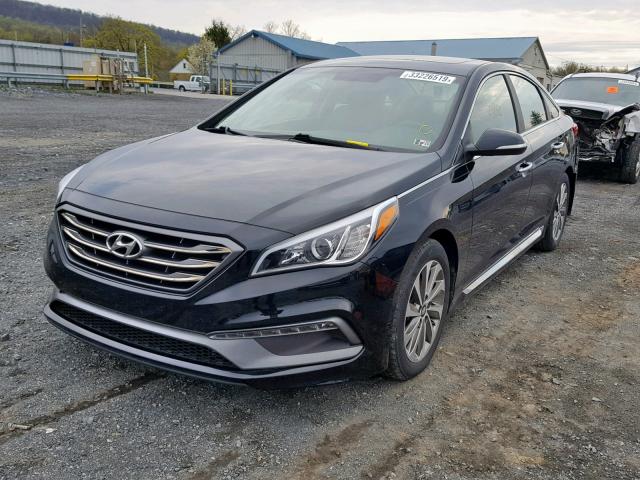 5NPE34AF8HH556837 - 2017 HYUNDAI SONATA SPO BLACK photo 2