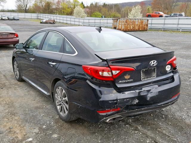 5NPE34AF8HH556837 - 2017 HYUNDAI SONATA SPO BLACK photo 3