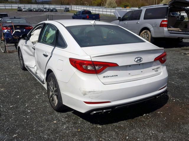 5NPE34AB7FH110043 - 2015 HYUNDAI SONATA SPO WHITE photo 3