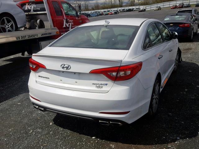 5NPE34AB7FH110043 - 2015 HYUNDAI SONATA SPO WHITE photo 4