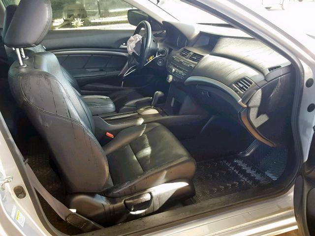 1HGCS22879A008403 - 2009 HONDA ACCORD EXL SILVER photo 5