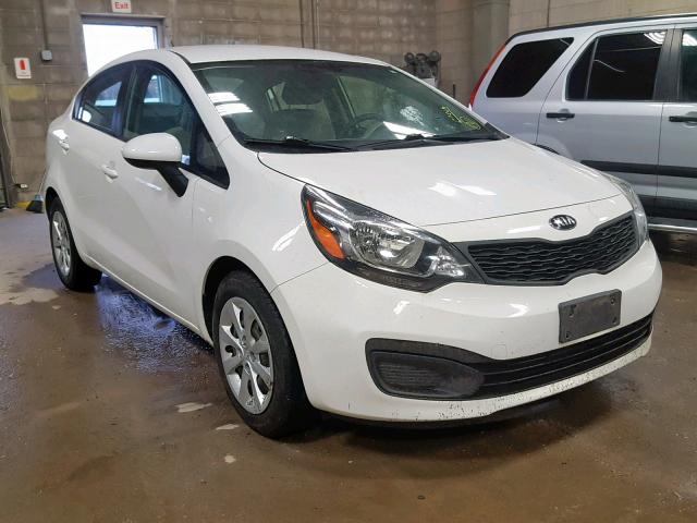 KNADM4A3XD6275736 - 2013 KIA RIO LX WHITE photo 1