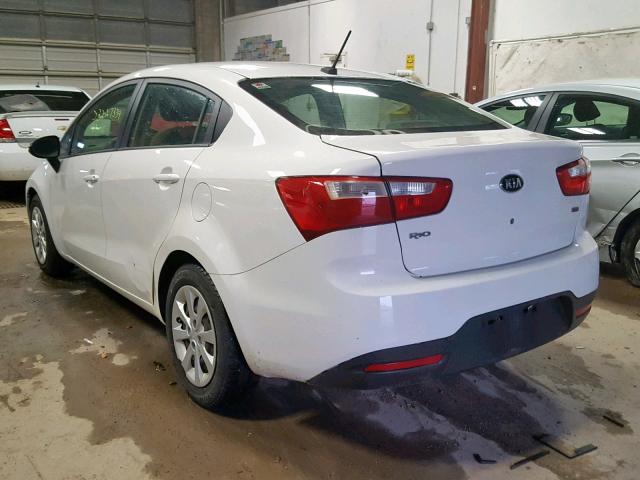 KNADM4A3XD6275736 - 2013 KIA RIO LX WHITE photo 3