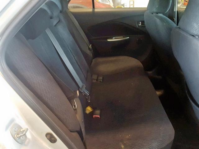 JTDBT903584004273 - 2008 TOYOTA YARIS SILVER photo 6