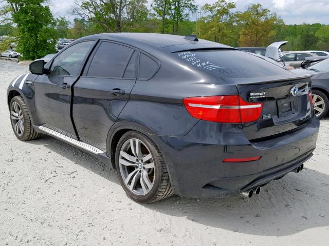 5YMGZ0C57CLK14733 - 2012 BMW X6 M BLACK photo 3