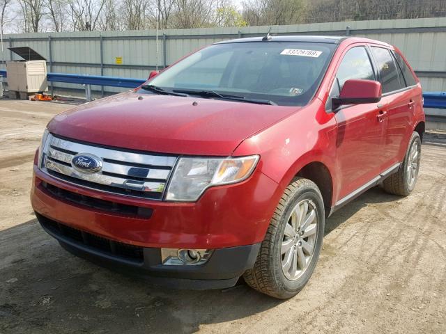 2FMDK38C19BA73459 - 2009 FORD EDGE SEL RED photo 2