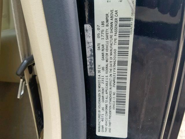 3VWRG31Y97M420160 - 2007 VOLKSWAGEN NEW BEETLE Qara foto 10