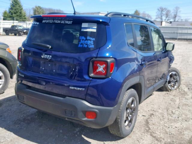 ZACCJBABXHPE88532 - 2017 JEEP RENEGADE S 蓝色 照片 4