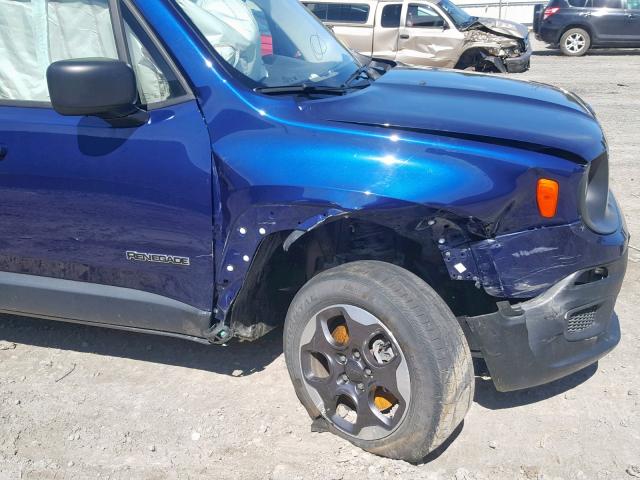 ZACCJBABXHPE88532 - 2017 JEEP RENEGADE S 蓝色 照片 9