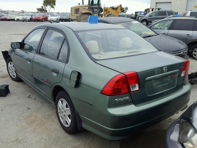 2HGES16394H614815 - 2004 HONDA CIVIC DX V GREEN photo 3