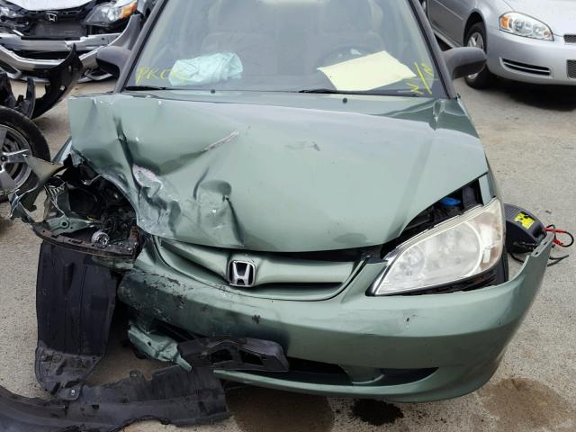 2HGES16394H614815 - 2004 HONDA CIVIC DX V GREEN photo 7