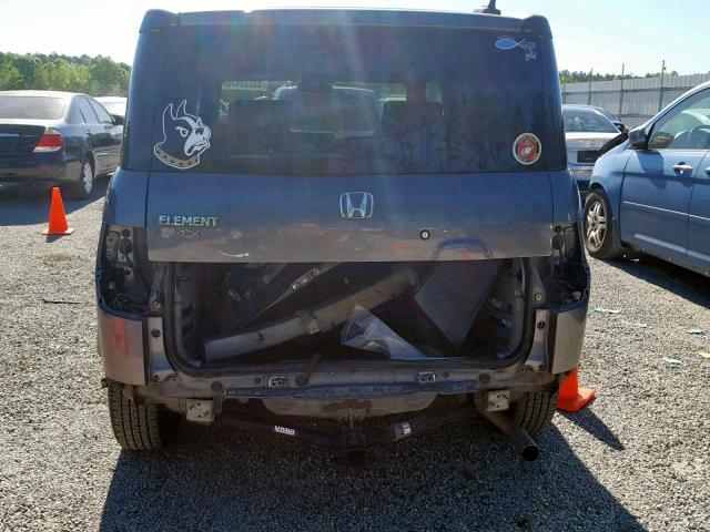 5J6YH1H70AL001386 - 2010 HONDA ELEMENT EX SILVER photo 9