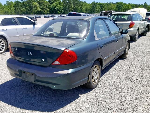 KNAFB121X45311358 - 2004 KIA SPECTRA BA GREEN photo 4