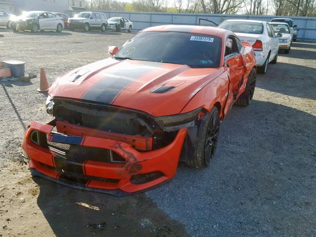 1FA6P8CF2F5365527 - 2015 FORD MUSTANG GT ORANGE photo 2