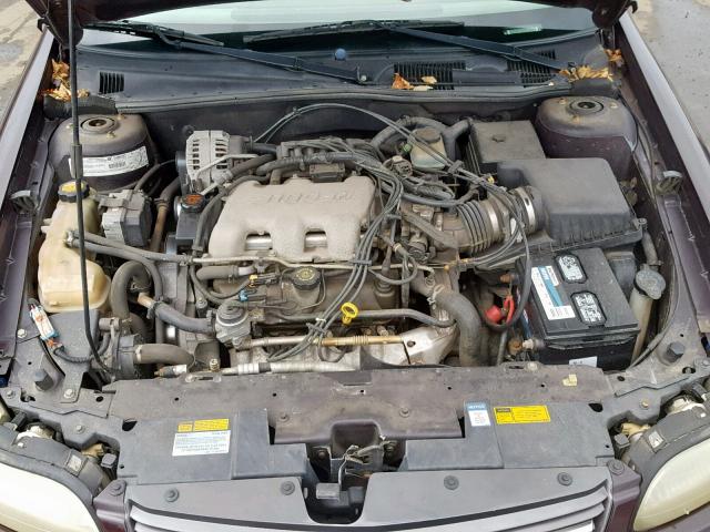 1G1NE52J2Y6315197 - 2000 CHEVROLET MALIBU LS იასამნისფერი ფოტო 7