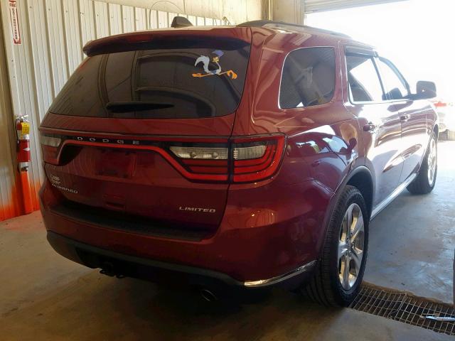 1C4RDHDG2FC945525 - 2015 DODGE DURANGO LI MAROON photo 4