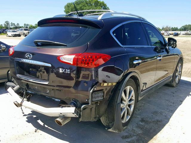 JNKAJ09F58M360702 - 2008 INFINITI EX35 BASE MAROON photo 4