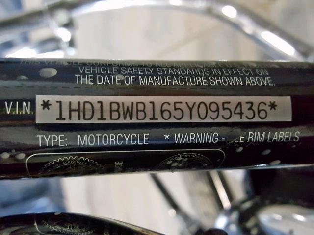 1HD1BWB165Y095436 - 2005 HARLEY-DAVIDSON FLSTCI WHITE photo 10