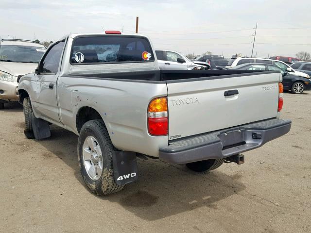 5TEPM62N71Z796763 - 2001 TOYOTA TACOMA SILVER photo 3