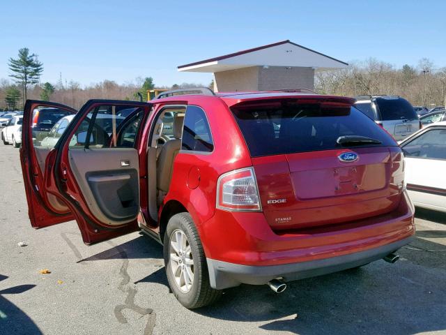 2FMDK48C77BA89958 - 2007 FORD EDGE SEL RED photo 3