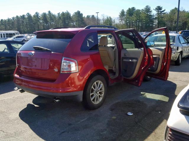 2FMDK48C77BA89958 - 2007 FORD EDGE SEL RED photo 4