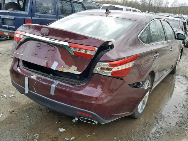 4T1BK1EB4DU045763 - 2013 TOYOTA AVALON BAS BURGUNDY photo 4