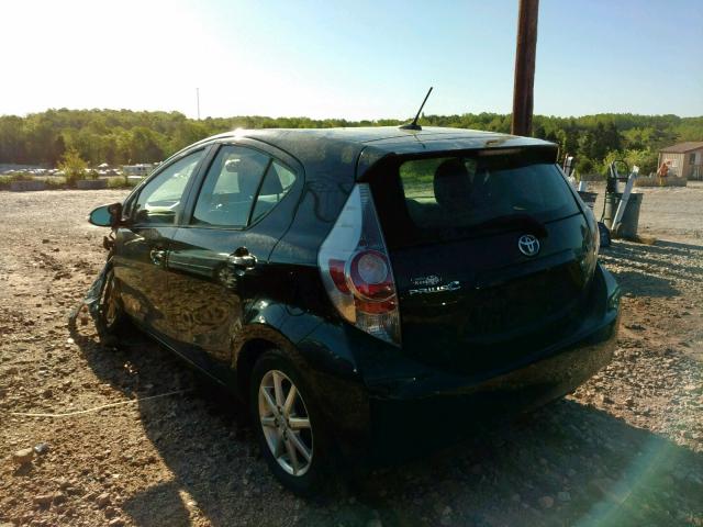 JTDKDTB36C1504170 - 2012 TOYOTA PRIUS C BLACK photo 3