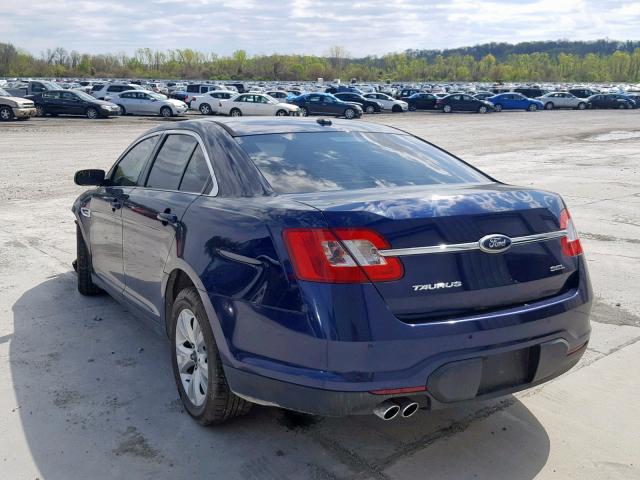 1FAHP2EW3BG103873 - 2011 FORD TAURUS SEL BLUE photo 3