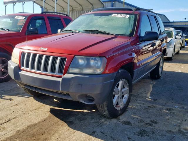 1J4GX48N64C401603 - 2004 JEEP GRAND CHER RED photo 2