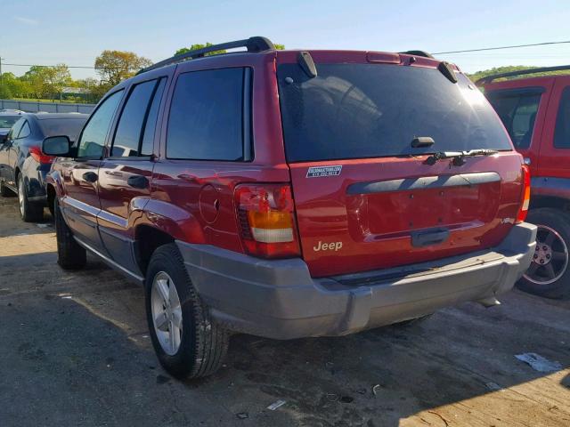 1J4GX48N64C401603 - 2004 JEEP GRAND CHER RED photo 3