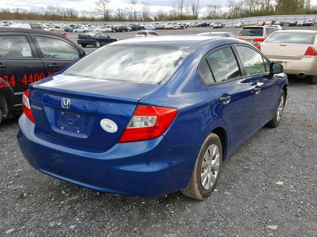 19XFB2F27CE303183 - 2012 HONDA CIVIC DX BLUE photo 4