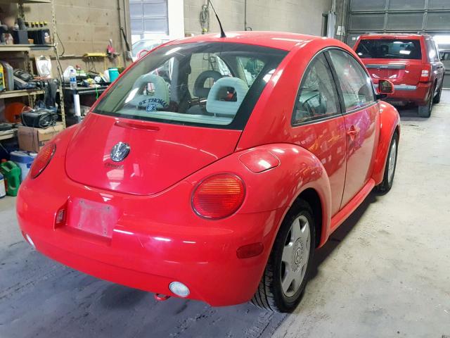 3VWCA21CXYM494601 - 2000 VOLKSWAGEN NEW BEETLE Qırmızı foto 4