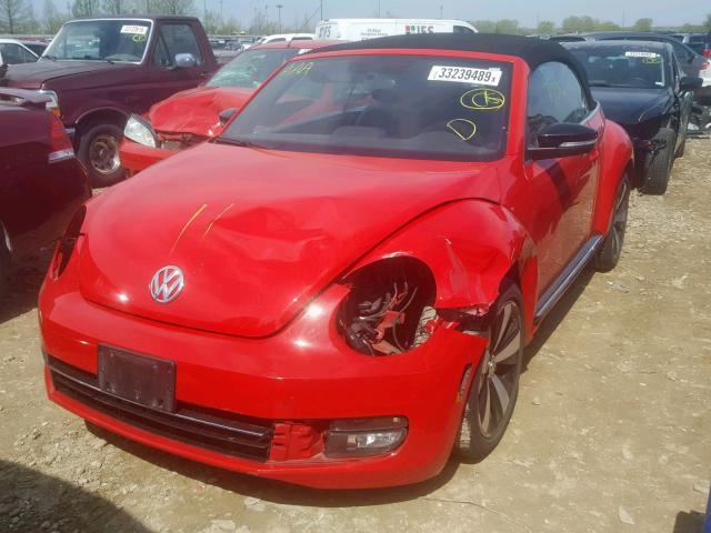 3VW8A7AT3DM803788 - 2013 VOLKSWAGEN BEETLE TUR RED photo 2