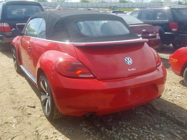 3VW8A7AT3DM803788 - 2013 VOLKSWAGEN BEETLE TUR RED photo 3