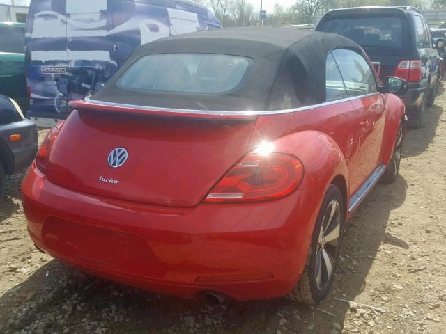 3VW8A7AT3DM803788 - 2013 VOLKSWAGEN BEETLE TUR RED photo 4