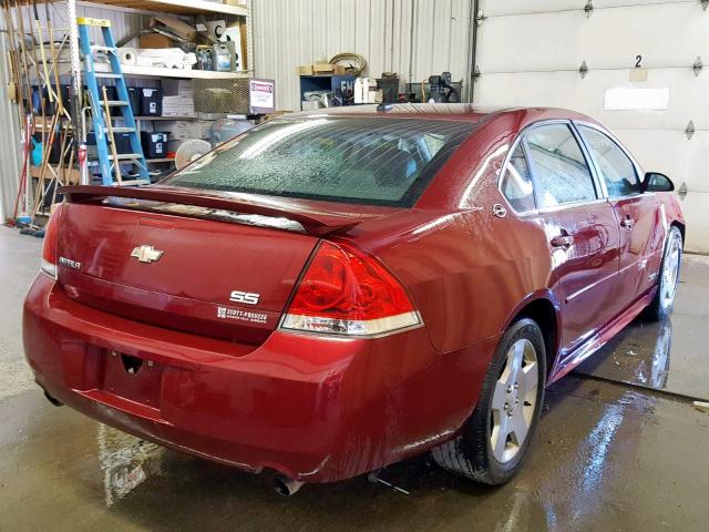 2G1WD57C391153333 - 2009 CHEVROLET IMPALA SS MAROON photo 4