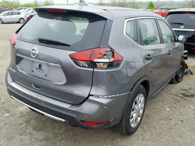 KNMAT2MV8JP523109 - 2018 NISSAN ROGUE S GRAY photo 4