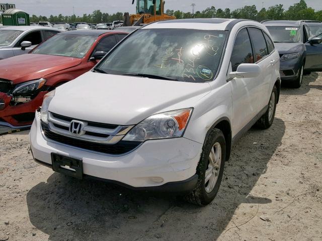 5J6RE3H75BL023796 - 2011 HONDA CR-V EXL WHITE photo 2