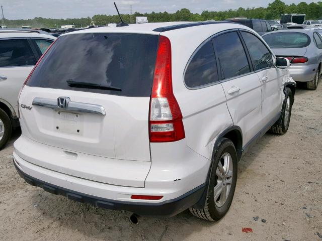 5J6RE3H75BL023796 - 2011 HONDA CR-V EXL WHITE photo 4