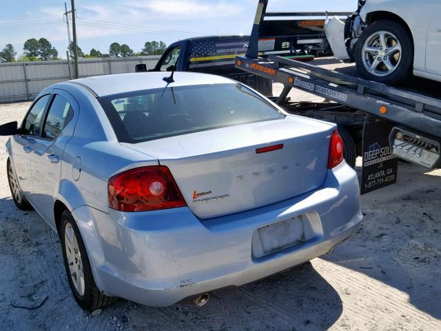 1C3CDZAG6DN748539 - 2013 DODGE AVENGER SE BLUE photo 3