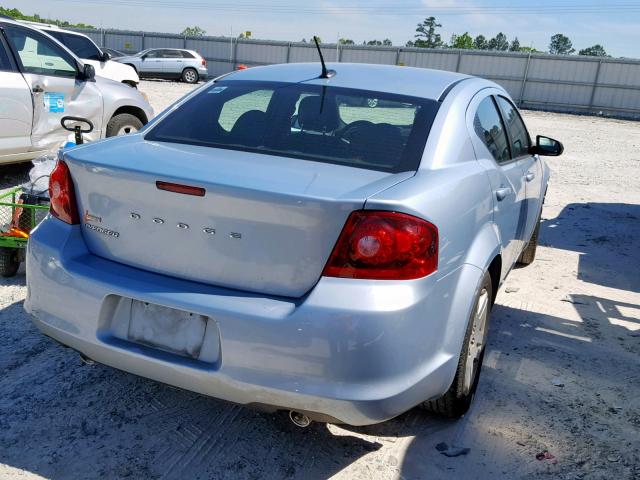 1C3CDZAG6DN748539 - 2013 DODGE AVENGER SE BLUE photo 4