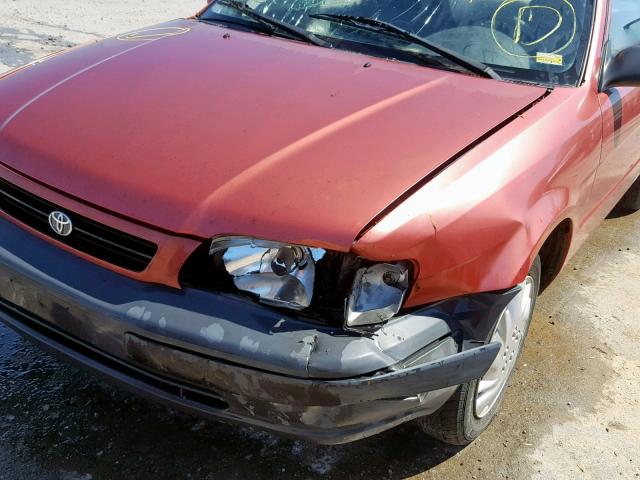 JT2AC52L6V0234336 - 1997 TOYOTA TERCEL CE RED photo 9