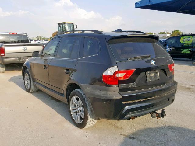 WBXPA93476WD30051 - 2006 BMW X3 3.0I BLACK photo 3