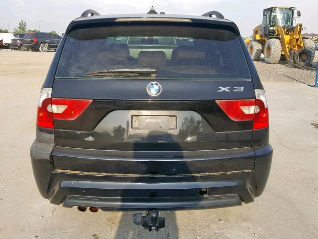 WBXPA93476WD30051 - 2006 BMW X3 3.0I BLACK photo 9