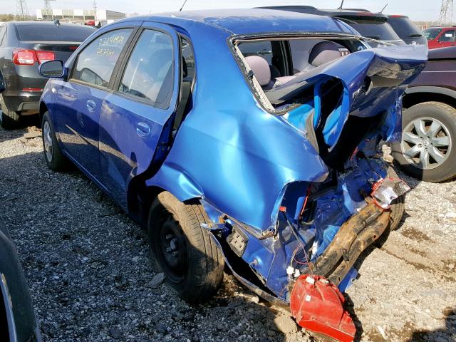 KL1TD56676B667050 - 2006 CHEVROLET AVEO BASE Көк фото 3