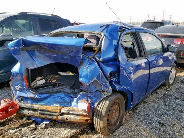 KL1TD56676B667050 - 2006 CHEVROLET AVEO BASE Көк фото 4