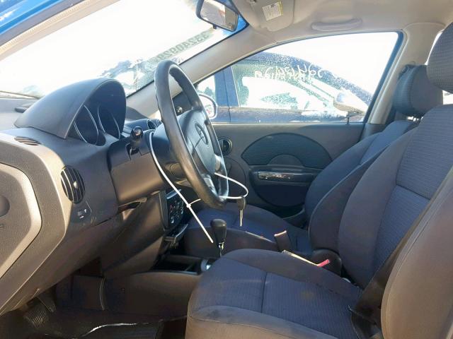 KL1TD56676B667050 - 2006 CHEVROLET AVEO BASE Көк фото 5