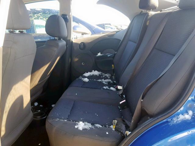 KL1TD56676B667050 - 2006 CHEVROLET AVEO BASE Көк фото 6