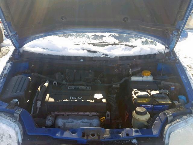 KL1TD56676B667050 - 2006 CHEVROLET AVEO BASE Көк фото 7